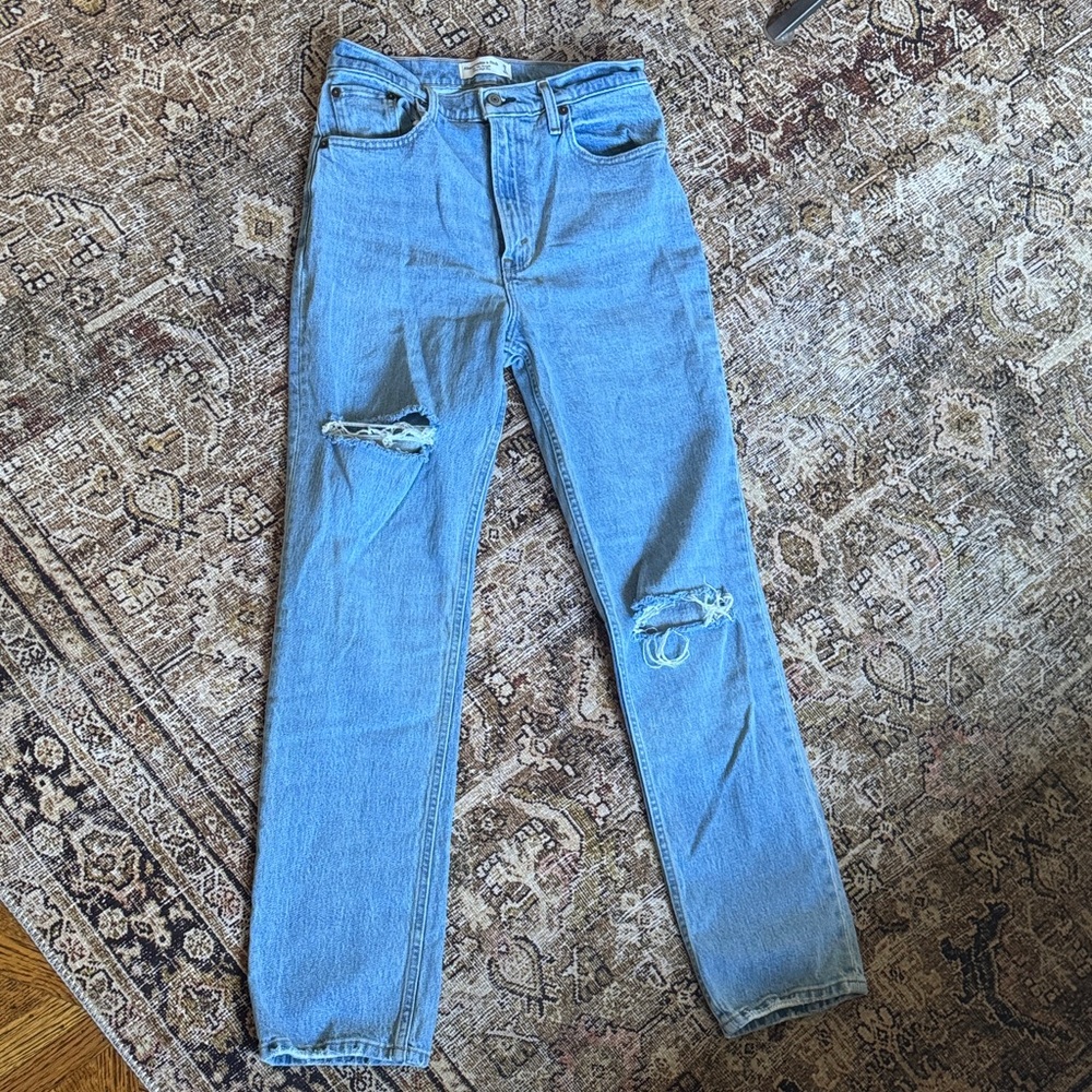Abercrombie & Fitch Blue Straight Leg Jeans